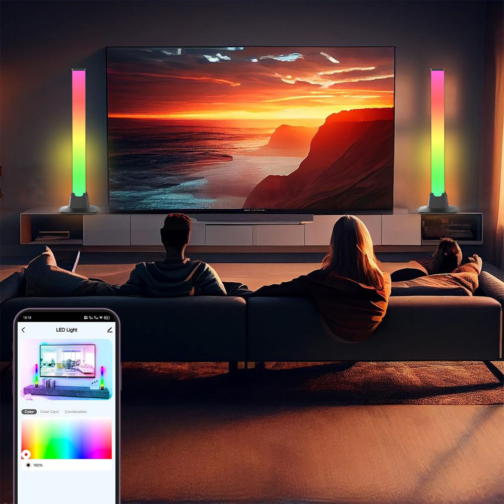 TV Backlight Tuya WIFI RGB LED - đánh giá và giá Desk Setup With Tv